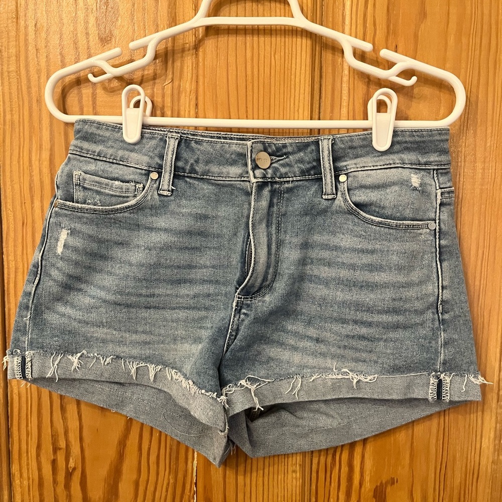 PAIGE Light Blue Jean Shorts